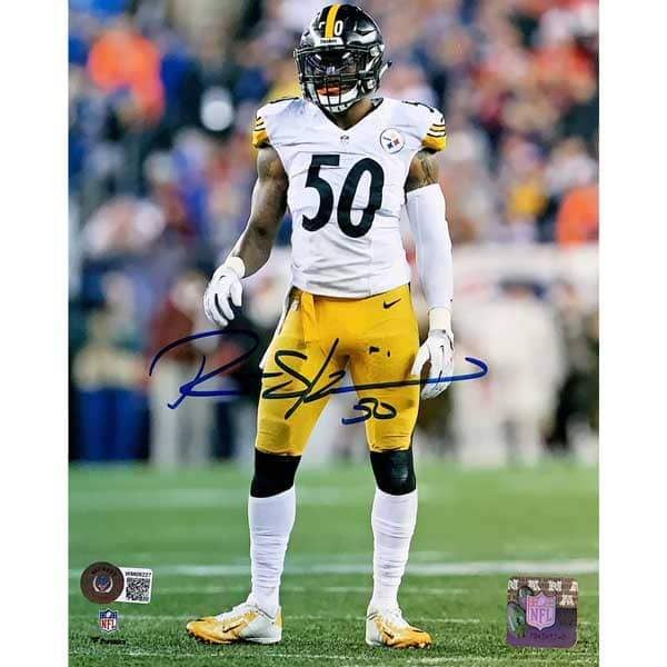 Ryan Shazier Autographed Standing in Away Jersey 16x20 Photo