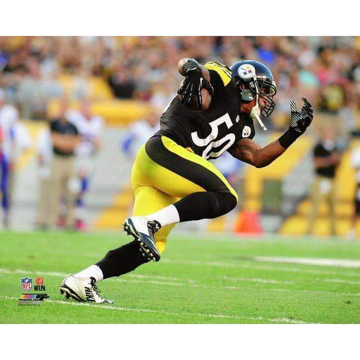 Ryan Shazier Running with Ball in Black Side View Unsigned Licensed 16x20 Photo