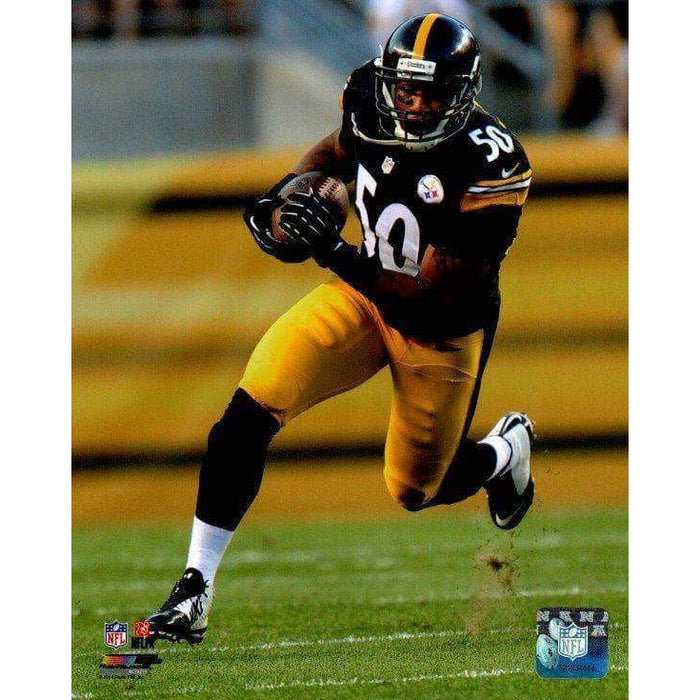 Ryan Shazier Running With Ball In Black Unsigned 16X20 Photo
