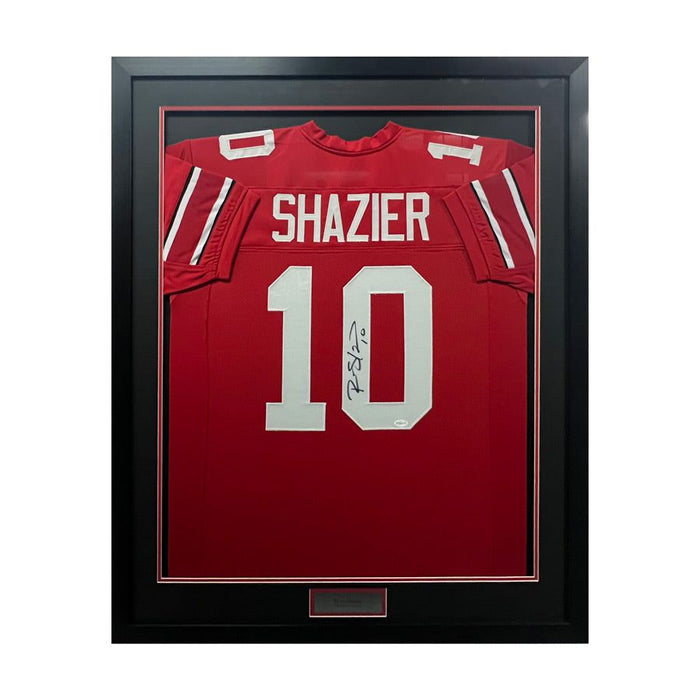Ryan Shazier Signed Red Football Jersey - Professionally Framed