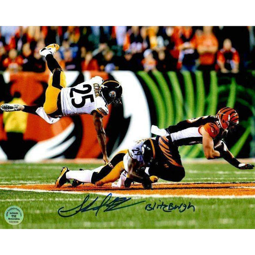 Shamarko Thomas Signed Hitting Bengal 8x10 Photo with Blitzburgh