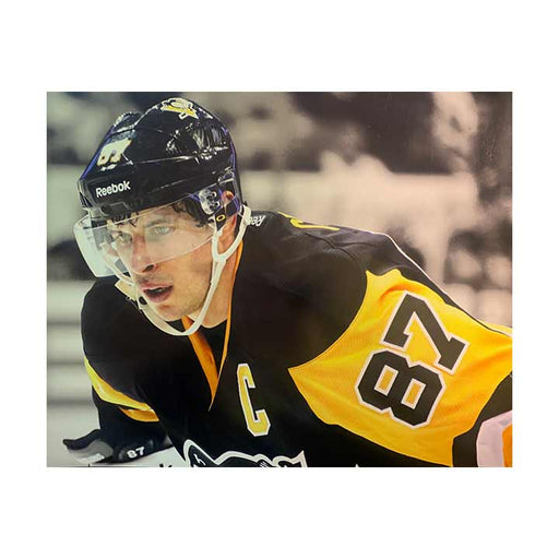 Sidney Crosby Close Up Black & Gold Jers. Unsigned 16X20