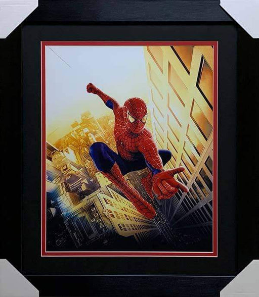 Spiderman Unsigned Shooting Web Vertical 16x20 Photo - Professionally Framed