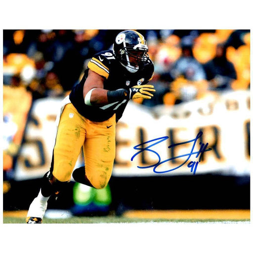 Stephon Tuitt Signed Attacking Signed 8X10 Photo