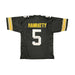 Terry Hanratty Signed Custom Black Football Jersey