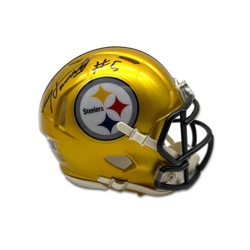 Terry Hanratty Signed Pittsburgh Steelers Mini Flash Helmet