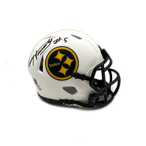 Terry Hanratty Signed Pittsburgh Steelers Mini Lunar Helmet