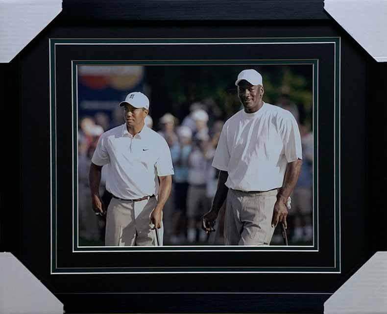 Tiger Woods and Michael Jordan Unsigned 11x14 - Professionally Framed