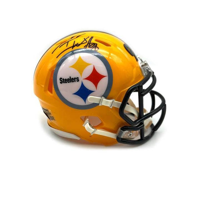 Tj Watt Signed Pittsburgh Steelers 75Th Anniversary Speed Mini Helmet