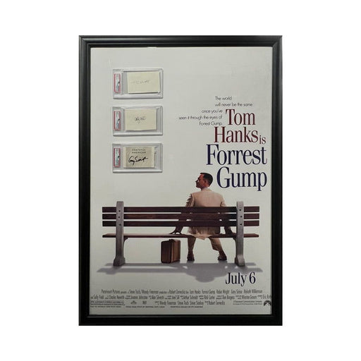 Tom Hanks, Sally Fields and Gary Sinise Signed Forest Gump 30x40 Movie Poster- Professionally Framed