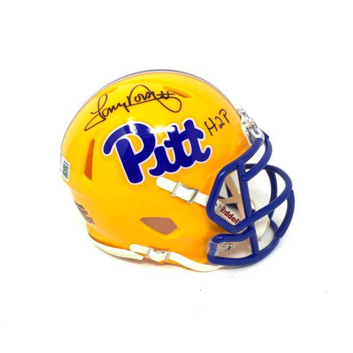 Tony Dorsett Signed Pitt Yellow Mini Helmet with H2P