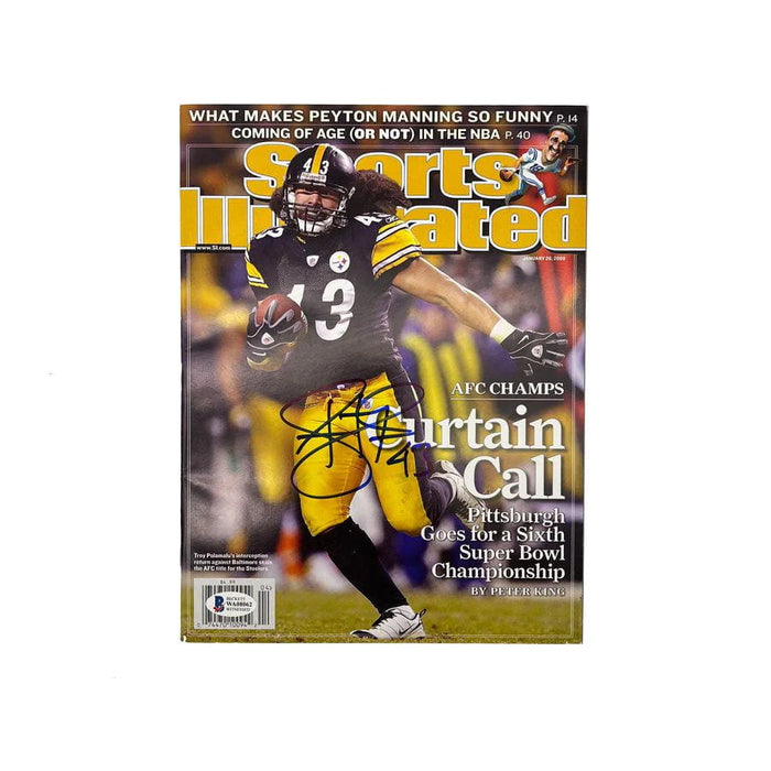 Troy Polamalu Autographed Sport Illustrated Magazine - Curtain Call