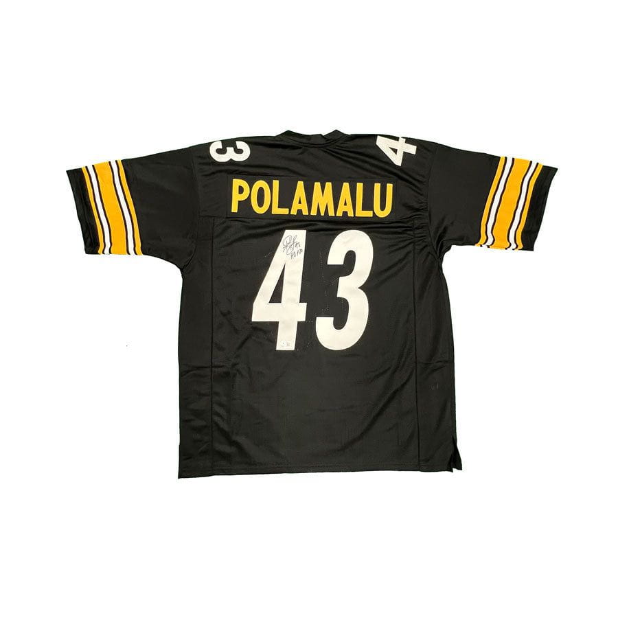 Troy Polamalu Signed Framed Jersey Beckett Autographed Pittsburgh Steelers