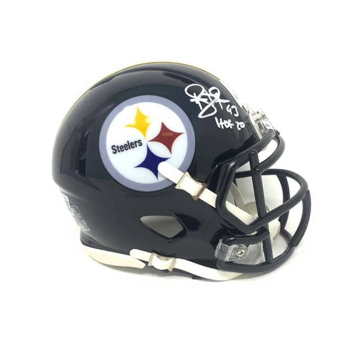 Troy Polamalu Signed Pittsburgh Steelers Black Speed Mini Helmet with HOF 20