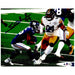 Tyson Alualu Signed Attacking in White 8x10 Photo