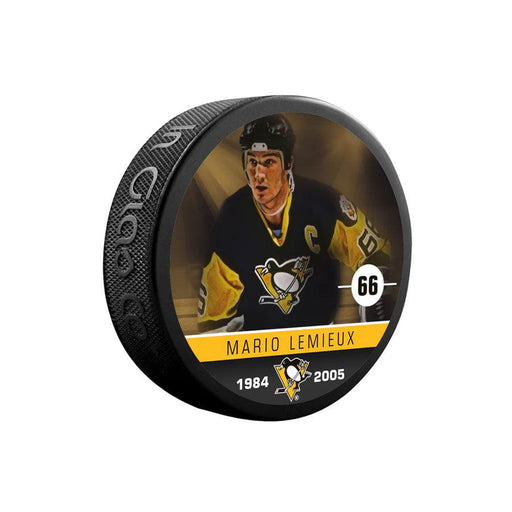 Unsigned Mario Lemieux #66 Pittsburgh Penguins Souvenir Hockey Puck