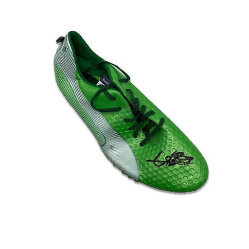 Usain Bolt Autographed Green Running Shoe