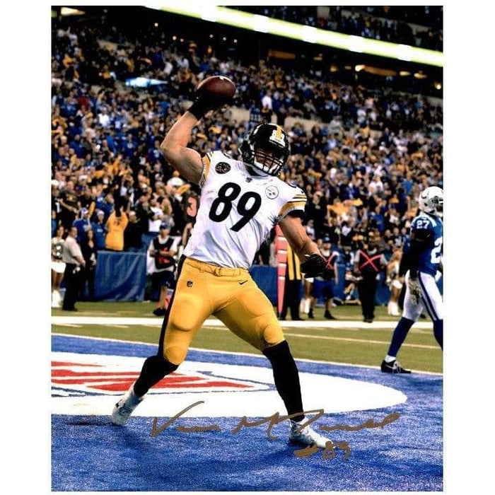 Signed STEELERS Photos Vance McDonald Signed Spiking Ball in White 8x10 Photo