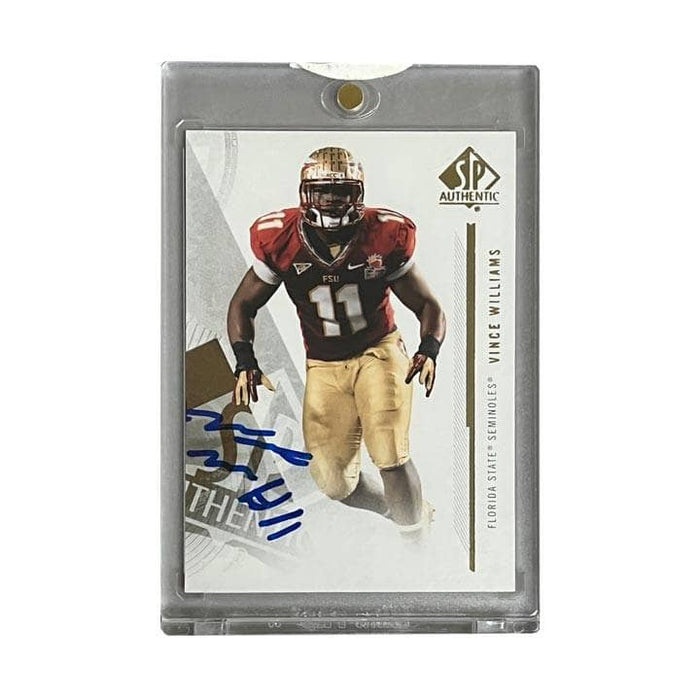Vince Williams Signed SP Authentic Player Card Slabbed By TSE