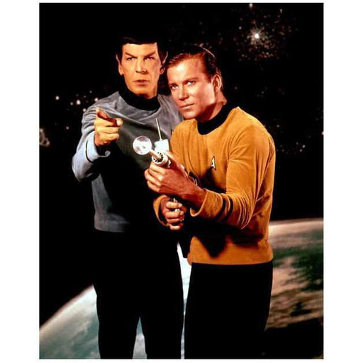 William Shatner "Captain Kirk" Holding Phaser 8x10 Photo - Unsigned