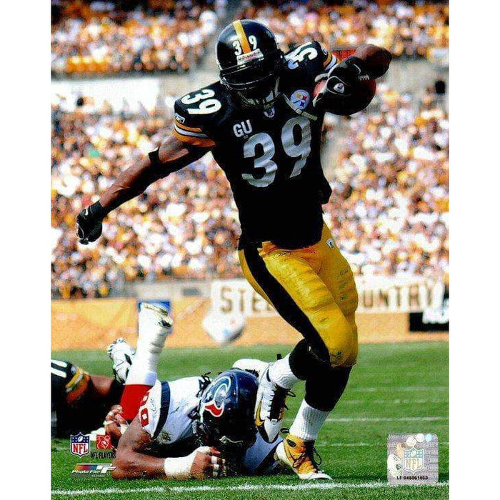 Willie Parker Running In Black Vs. Texans Unsigned Licensed 8X10 Photo