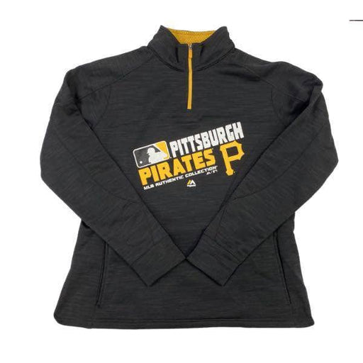 Women's Pittsburgh Pirates Black 1/4 Zip Pullover Small