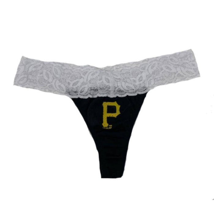 Women's Pittsburgh Pirates Lace Waist Thong Small