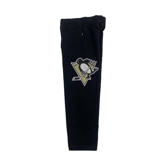 Youth Pittsburgh Penguins Logo Black Reebok Sweatpants