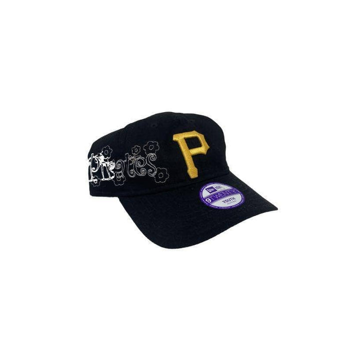 Youth Pittsburgh Pirates Adjustable Glitter Stitch Black Hat 9TWENTY