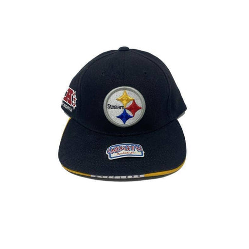 Youth Pittsburgh Steelers Adjustable Logo Black Hat With AFC North Patch 4-7 Years Old