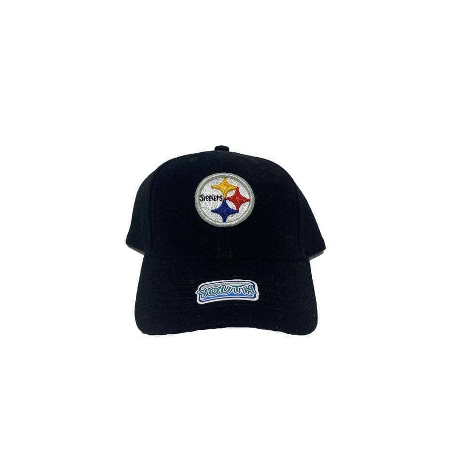 Youth Pittsburgh Steelers Adjustable Logo Black Reebok Hat