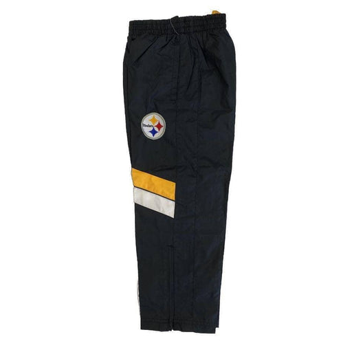 Youth Pittsburgh Steelers Black Sweatpants with Gold and White Side Stripe Medium